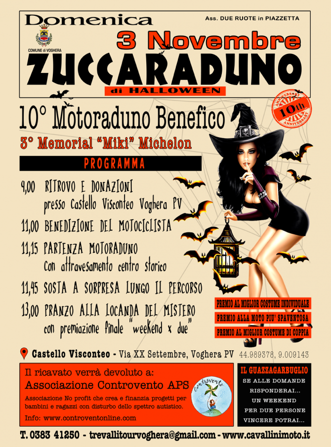 Programma Zuccaraduno di Halloween - CAVALLINI MOTO